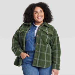 Green Plaid Women's Jacket